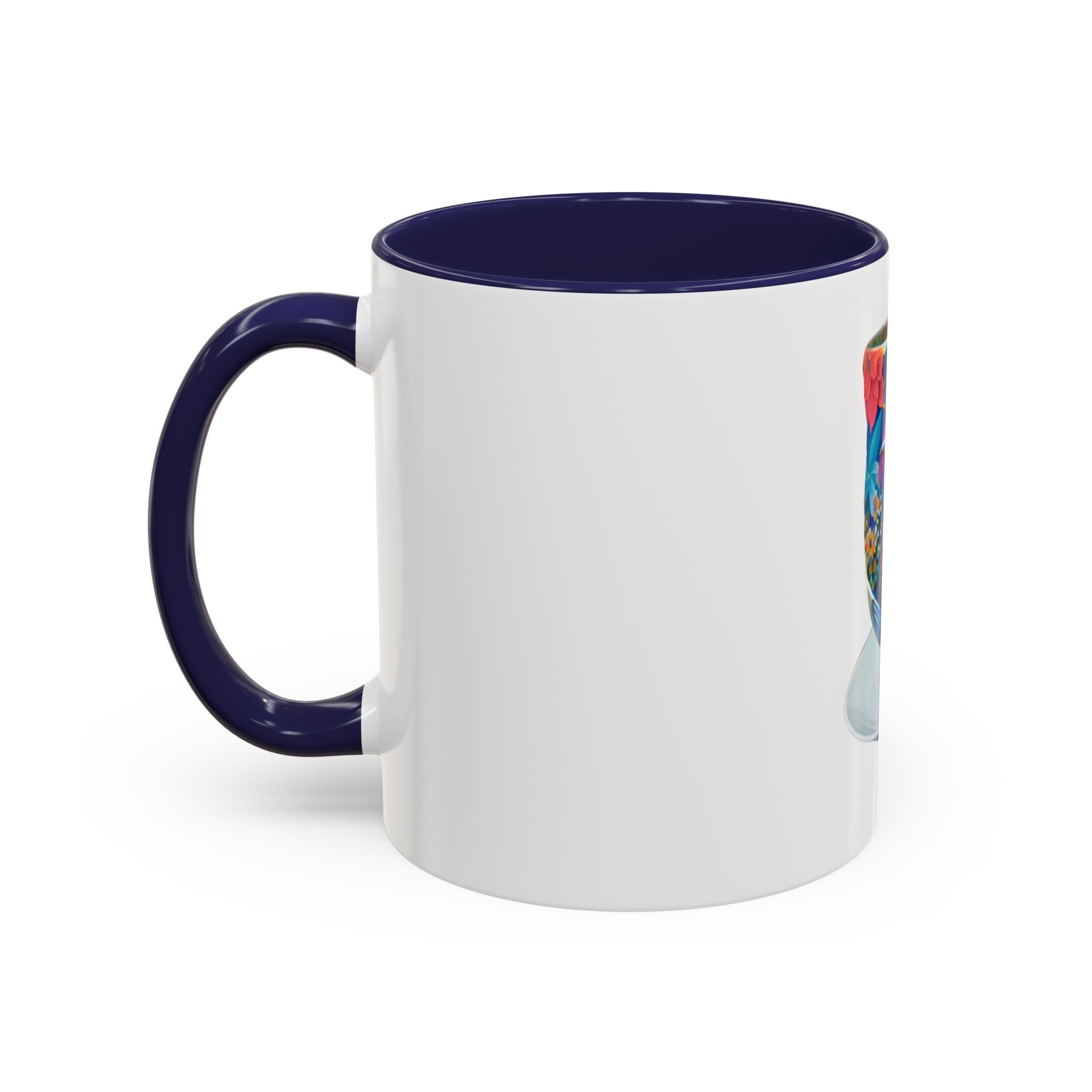 Vibrant Accent Coffee Mug | Colorful Art Mug for Home, Office, Gifts, Unique Coffee Lover, Hummingbird Design