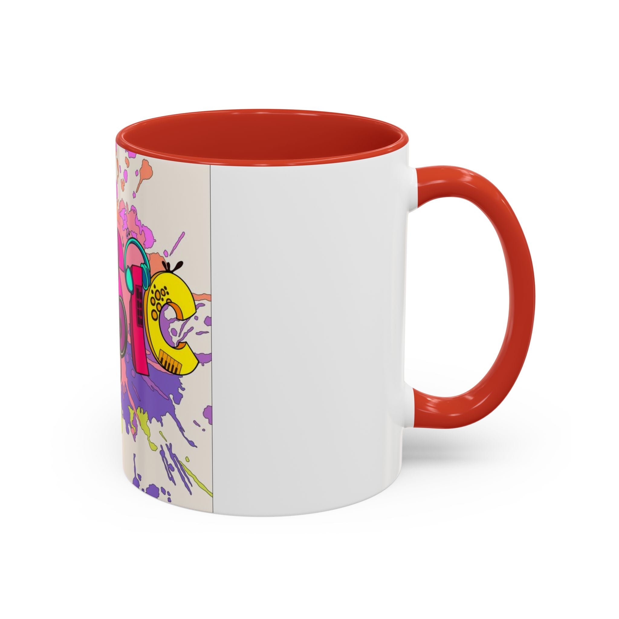 Vibrant Music Mug | Colorful Coffee Cup for Music Lovers, Gift for Musicians, Artsy Home Decor, Unique Birthday Present