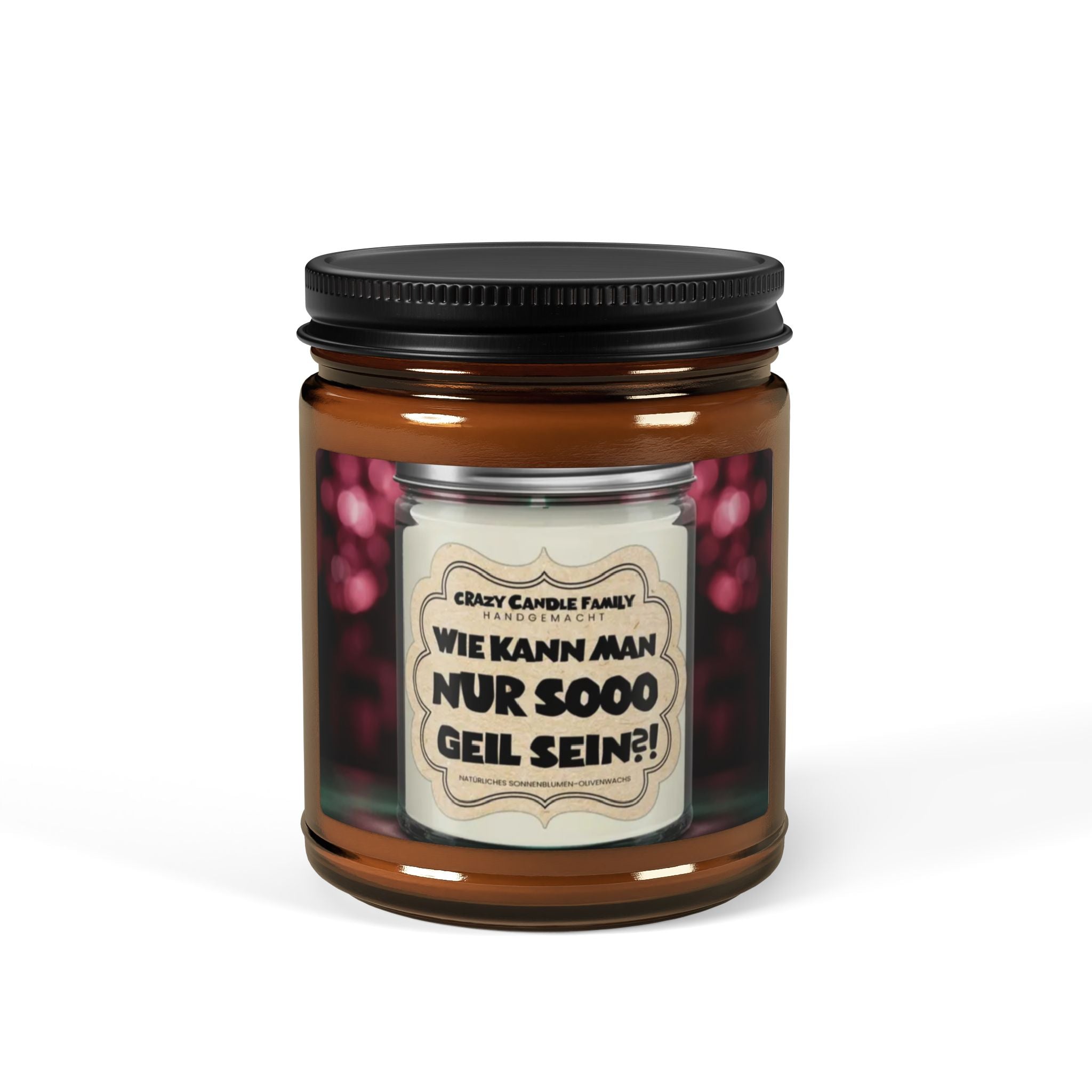 Scented Soy Candle with Inspirational Quote, Relaxing Home Decor, Gift for Her, Birthday Gift, Aromatherapy Candle, Multi-Size Amber Jar