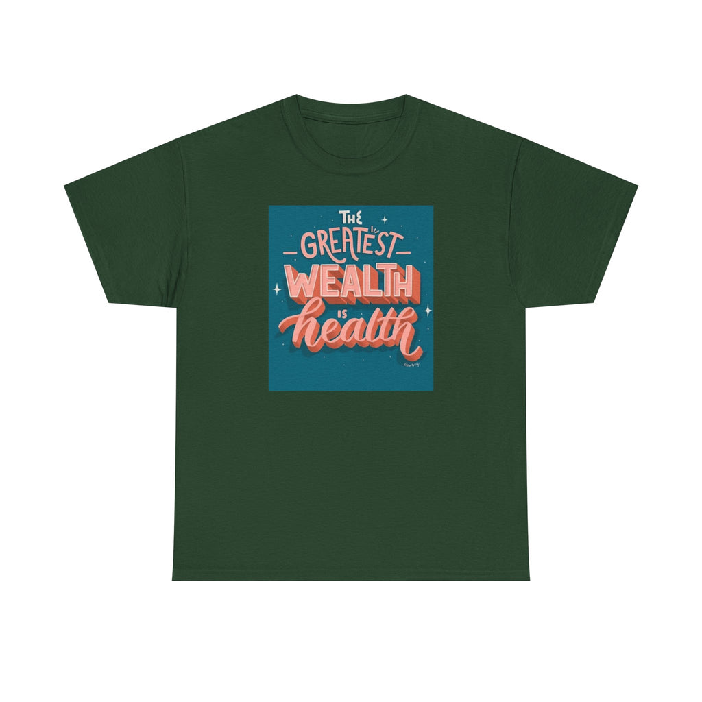 Inspirational Unisex Heavy Cotton Tee - "The Greatest Wealth is Health" - Motivational T-Shirt for Wellbeing, Gifts for Health [...]
