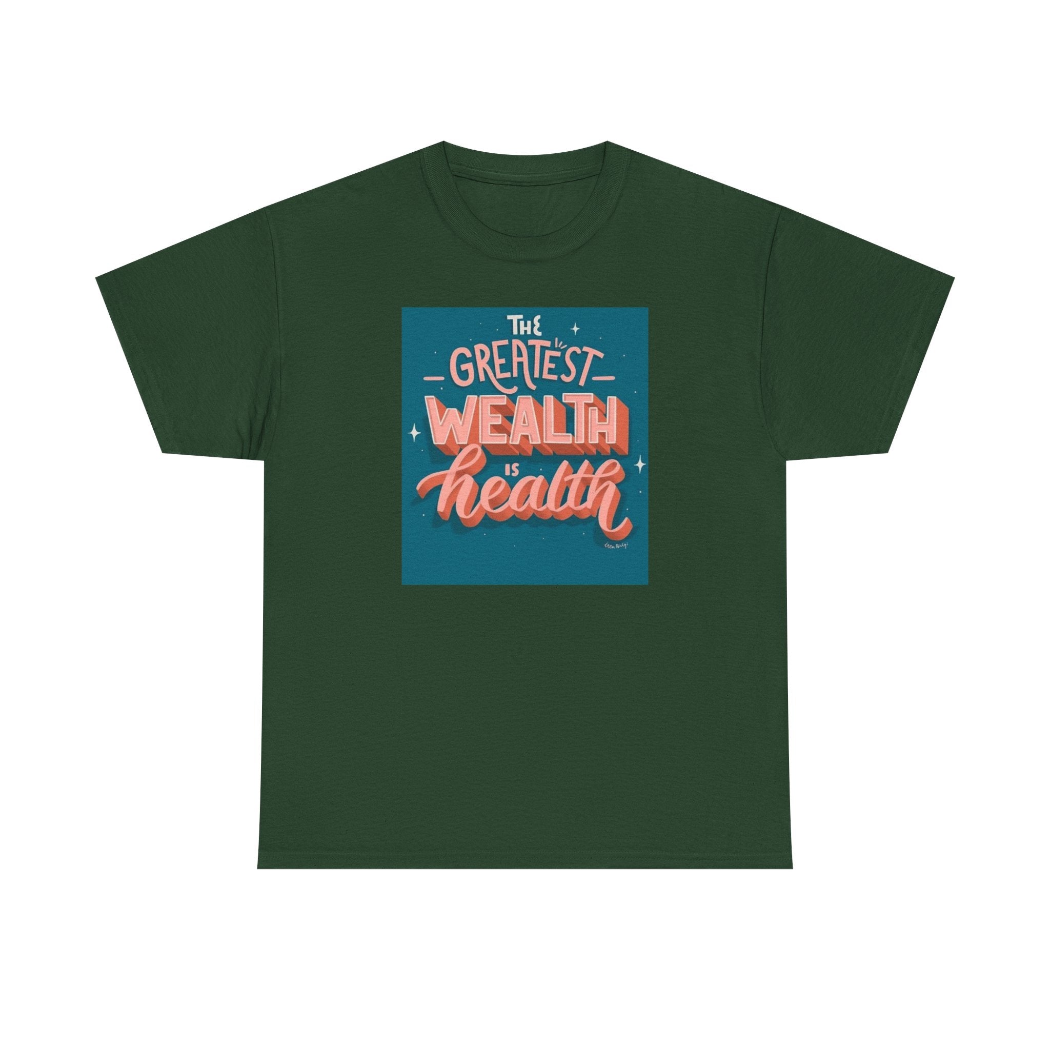 Inspirational Unisex Heavy Cotton Tee - "The Greatest Wealth is Health" - Motivational T-Shirt for Wellbeing, Gifts for Health [...]