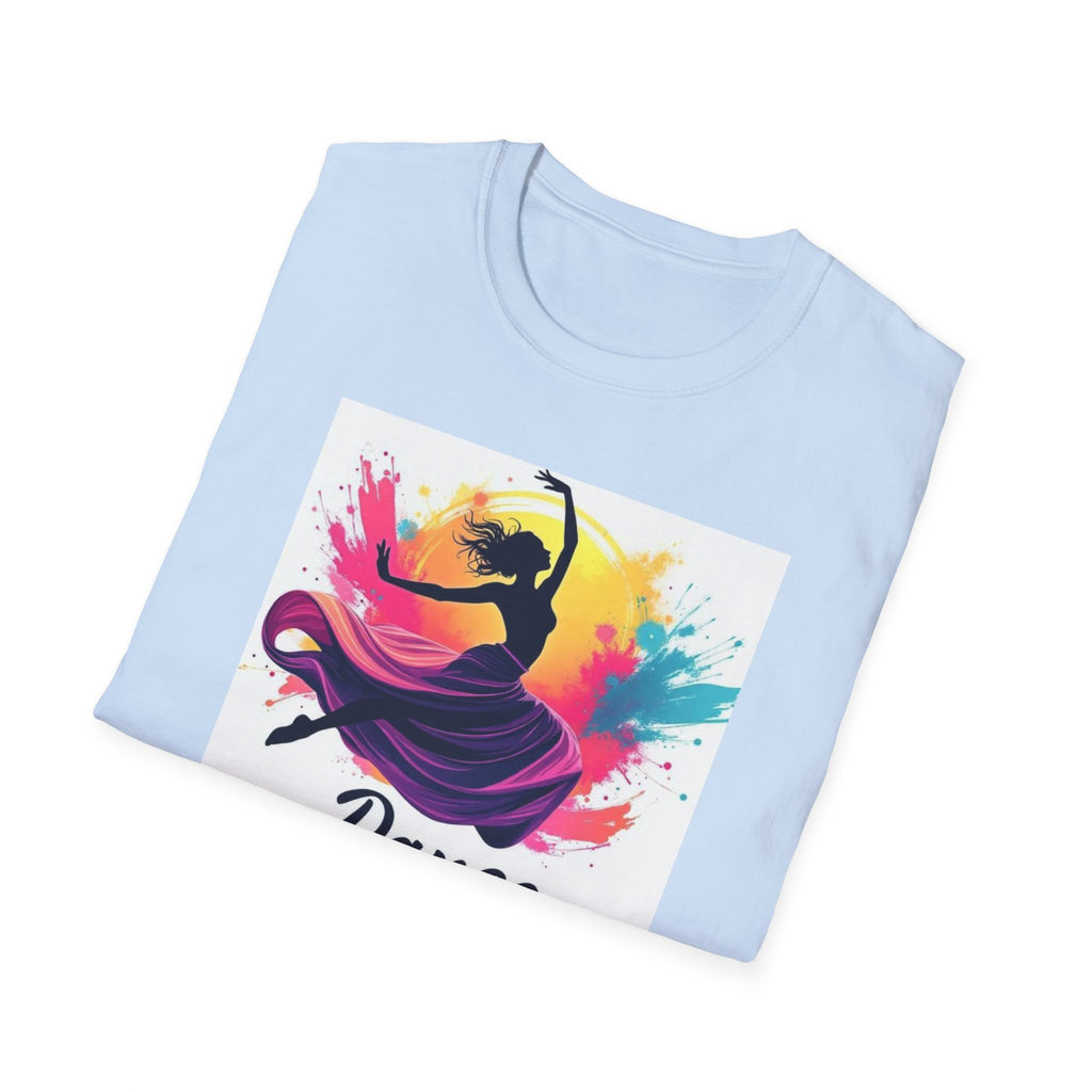 Colorful Dance Graphic T-Shirt, Unisex Tee, Perfect Gift for Dancers, Dance Studio Wear, Dance Parties, Art Lovers