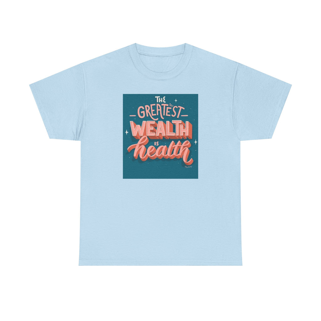 Inspirational Unisex Heavy Cotton Tee - "The Greatest Wealth is Health" - Motivational T-Shirt for Wellbeing, Gifts for Health [...]