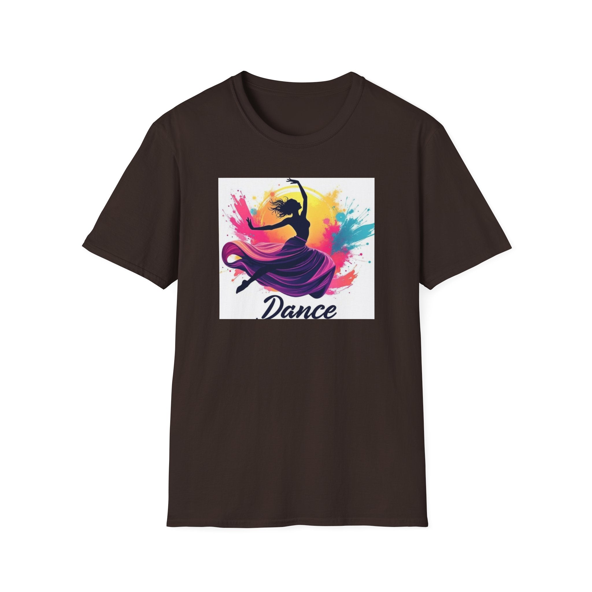 Colorful Dance Graphic T-Shirt, Unisex Tee, Perfect Gift for Dancers, Dance Studio Wear, Dance Parties, Art Lovers
