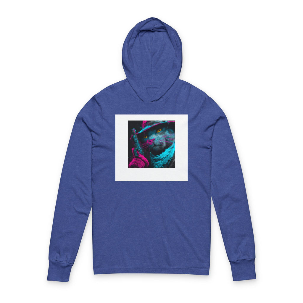 Cool Graphic Unisex Hooded Long Sleeve Tee, Edgy Casual Wear, Everyday Comfort, Ideal Gift for Him/Her, Perfect for Festivals, Streetwear