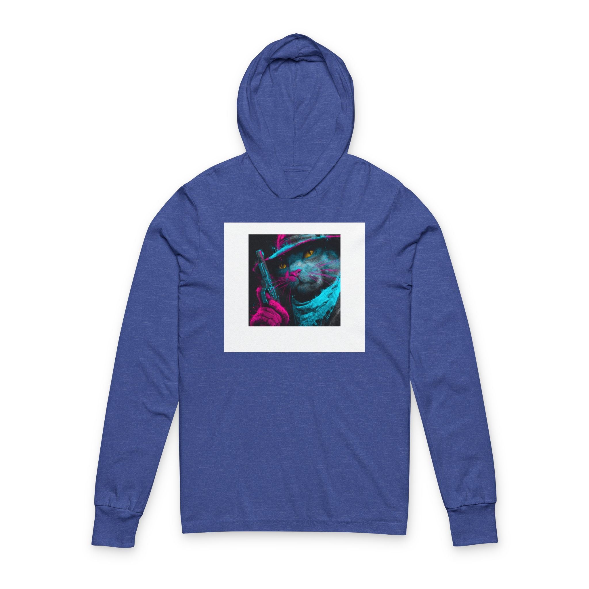 Cool Graphic Unisex Hooded Long Sleeve Tee, Edgy Casual Wear, Everyday Comfort, Ideal Gift for Him/Her, Perfect for Festivals, Streetwear