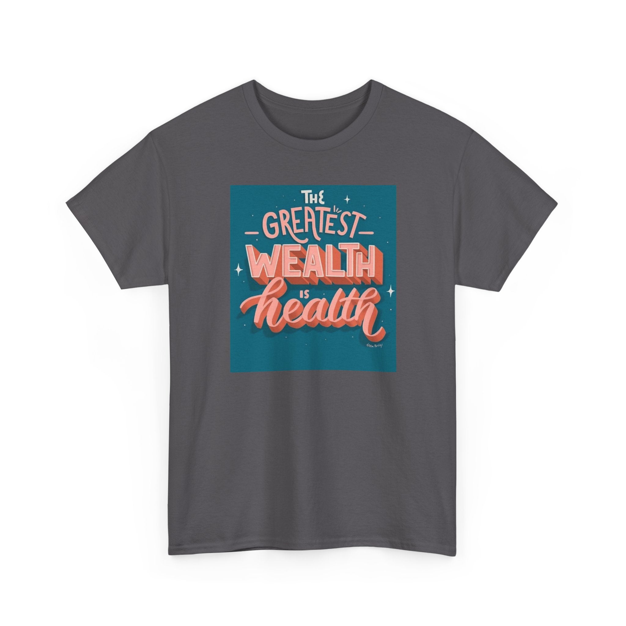 Inspirational Unisex Heavy Cotton Tee - "The Greatest Wealth is Health" - Motivational T-Shirt for Wellbeing, Gifts for Health [...]