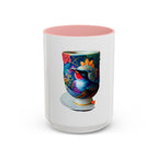 Vibrant Accent Coffee Mug | Colorful Art Mug for Home, Office, Gifts, Unique Coffee Lover, Hummingbird Design