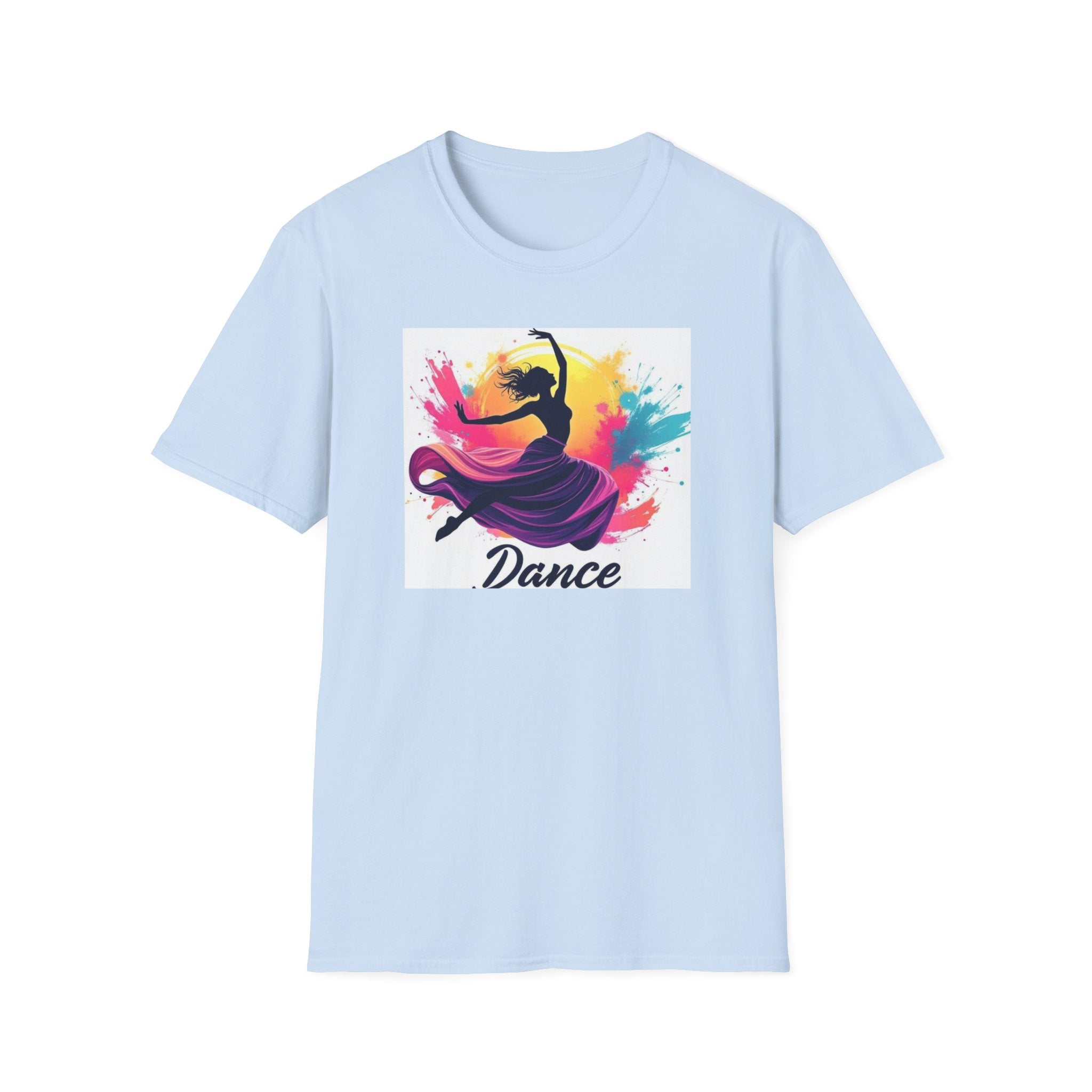 Colorful Dance Graphic T-Shirt, Unisex Tee, Perfect Gift for Dancers, Dance Studio Wear, Dance Parties, Art Lovers