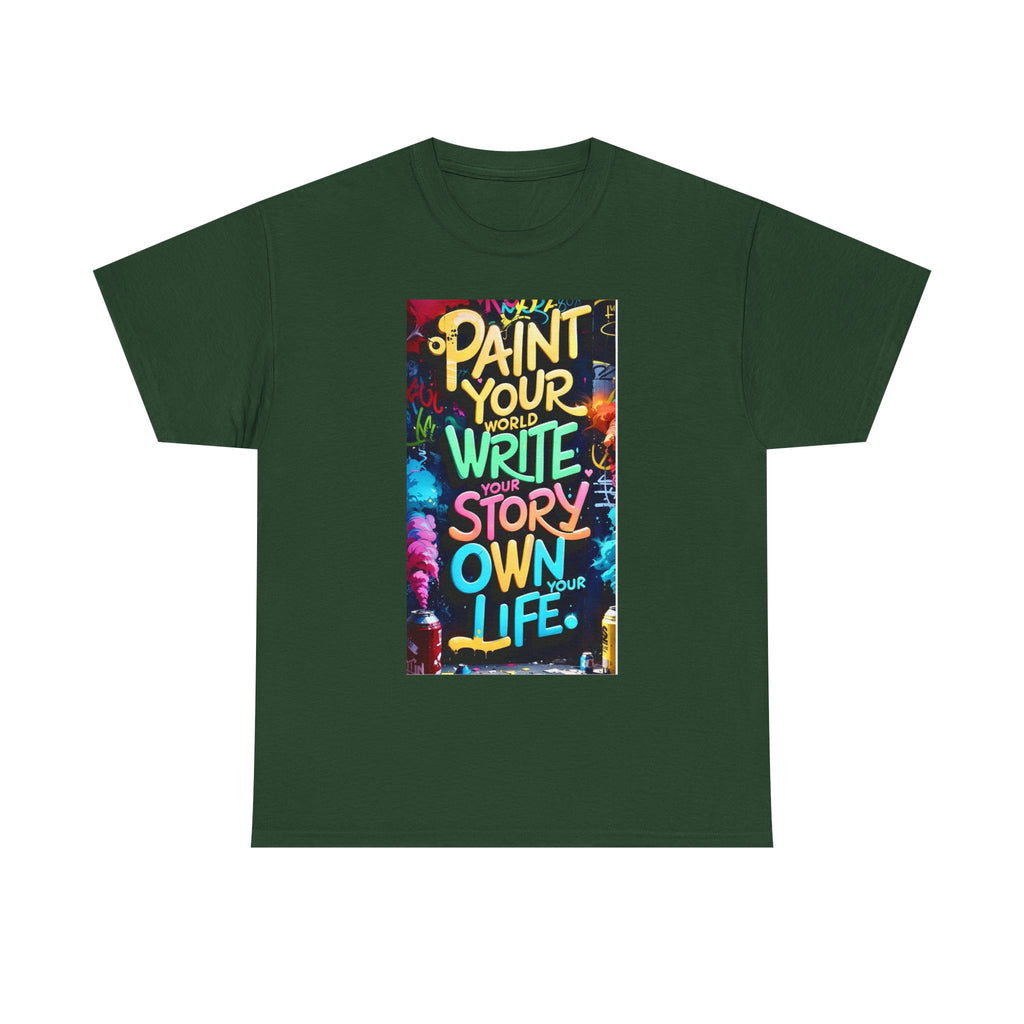 Creative Expression Unisex Heavy Cotton Tee - "Paint Your Own Story" Shirt, Casual Fashion, Gift, Motivational Wear, Artistic Style