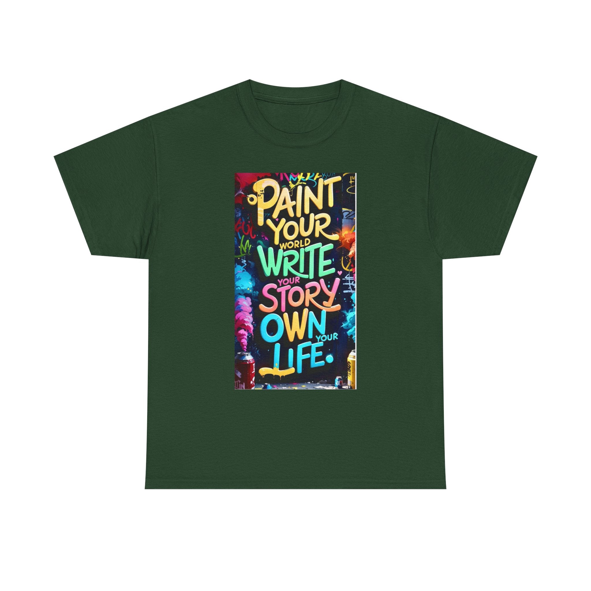Creative Expression Unisex Heavy Cotton Tee - "Paint Your Own Story" Shirt, Casual Fashion, Gift, Motivational Wear, Artistic Style