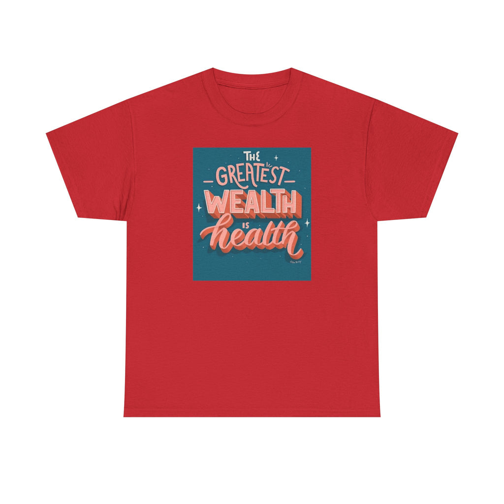 Inspirational Unisex Heavy Cotton Tee - "The Greatest Wealth is Health" - Motivational T-Shirt for Wellbeing, Gifts for Health [...]