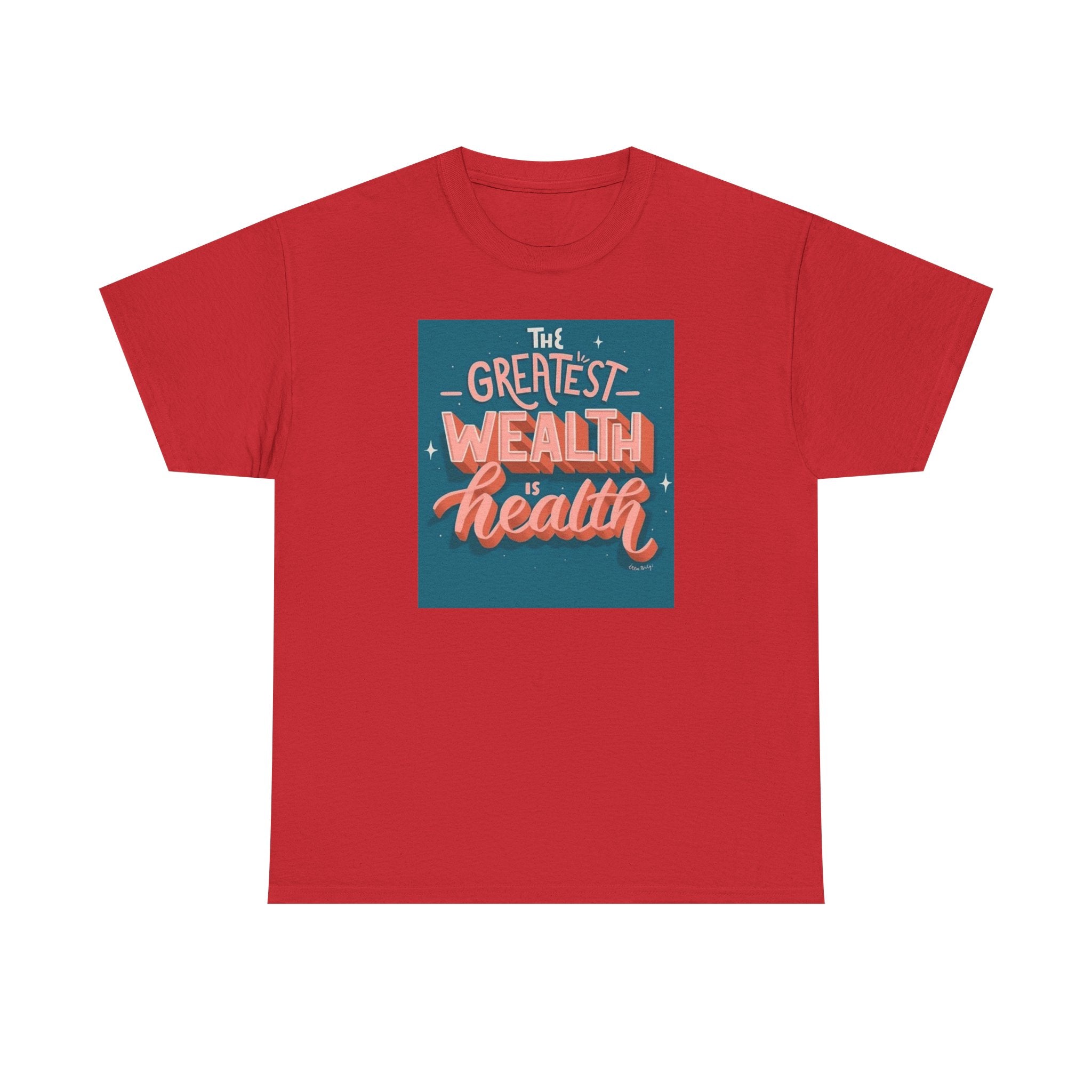 Inspirational Unisex Heavy Cotton Tee - "The Greatest Wealth is Health" - Motivational T-Shirt for Wellbeing, Gifts for Health [...]