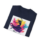Colorful Dance Graphic T-Shirt, Unisex Tee, Perfect Gift for Dancers, Dance Studio Wear, Dance Parties, Art Lovers