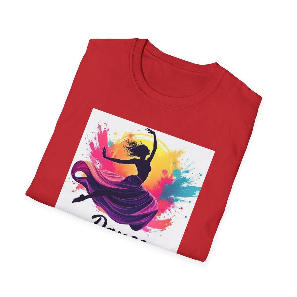 Colorful Dance Graphic T-Shirt, Unisex Tee, Perfect Gift for Dancers, Dance Studio Wear, Dance Parties, Art Lovers
