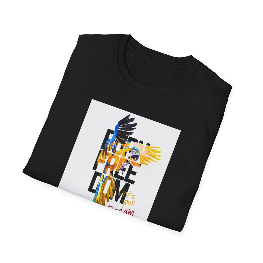 Colorful Freedom Dreamer Unisex Softstyle T-Shirt, Inspirational Tee, Motivational Shirt, Gift for Dreamers, Positive Vibes Apparel
