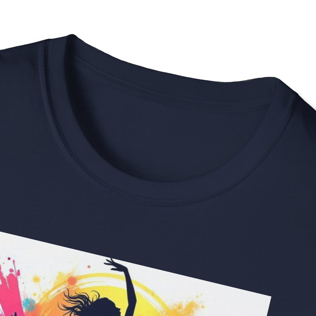Colorful Dance Graphic T-Shirt, Unisex Tee, Perfect Gift for Dancers, Dance Studio Wear, Dance Parties, Art Lovers