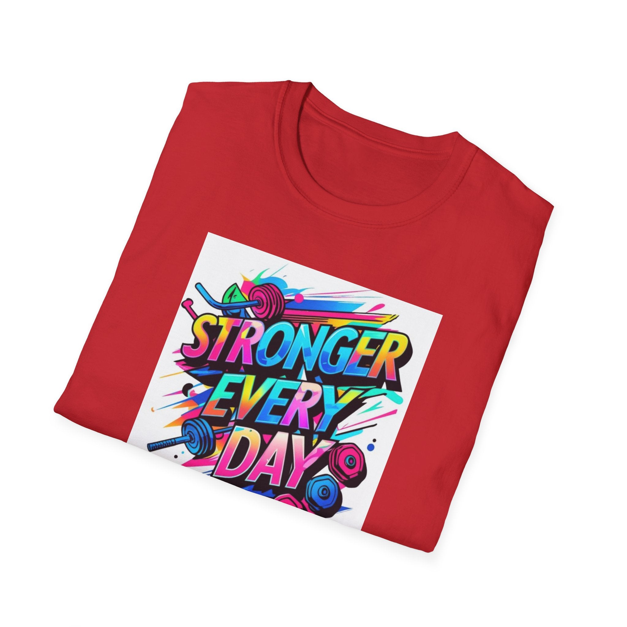 Stronger Every Day T-Shirt, Motivational Tee, Fitness Apparel, Unisex Activewear, Workout Shirt, Gift for Him/Her