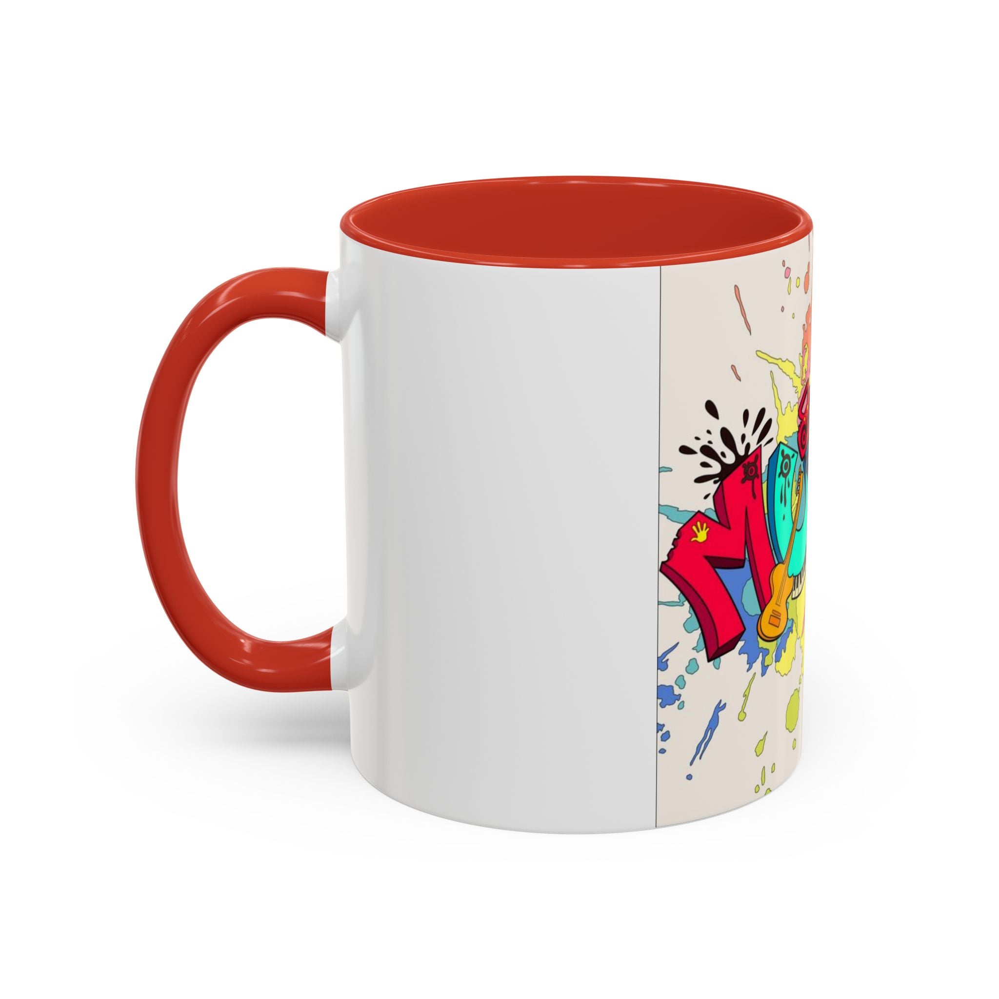 Vibrant Music Mug | Colorful Coffee Cup for Music Lovers, Gift for Musicians, Artsy Home Decor, Unique Birthday Present