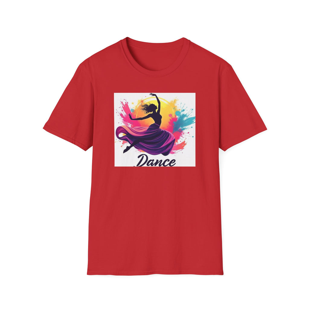 Colorful Dance Graphic T-Shirt, Unisex Tee, Perfect Gift for Dancers, Dance Studio Wear, Dance Parties, Art Lovers