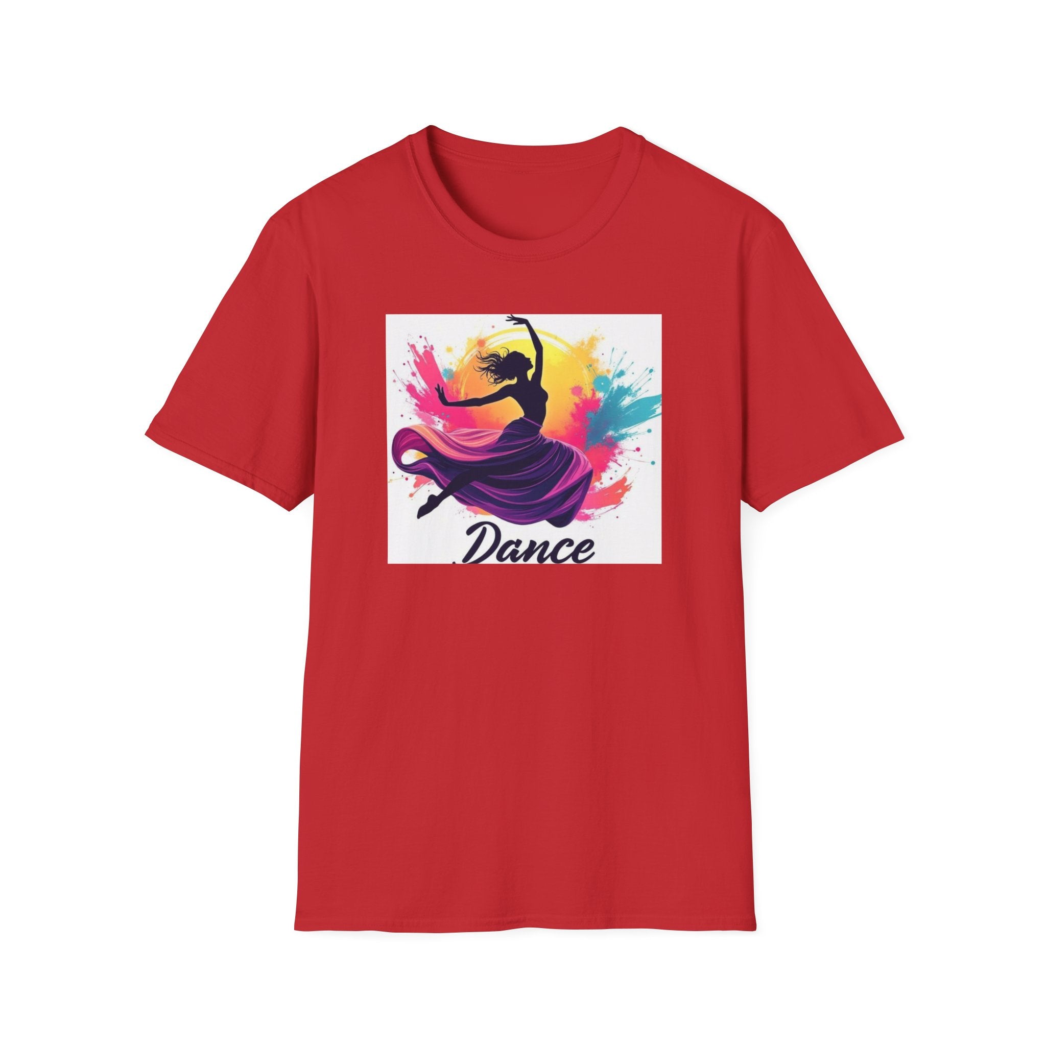 Colorful Dance Graphic T-Shirt, Unisex Tee, Perfect Gift for Dancers, Dance Studio Wear, Dance Parties, Art Lovers