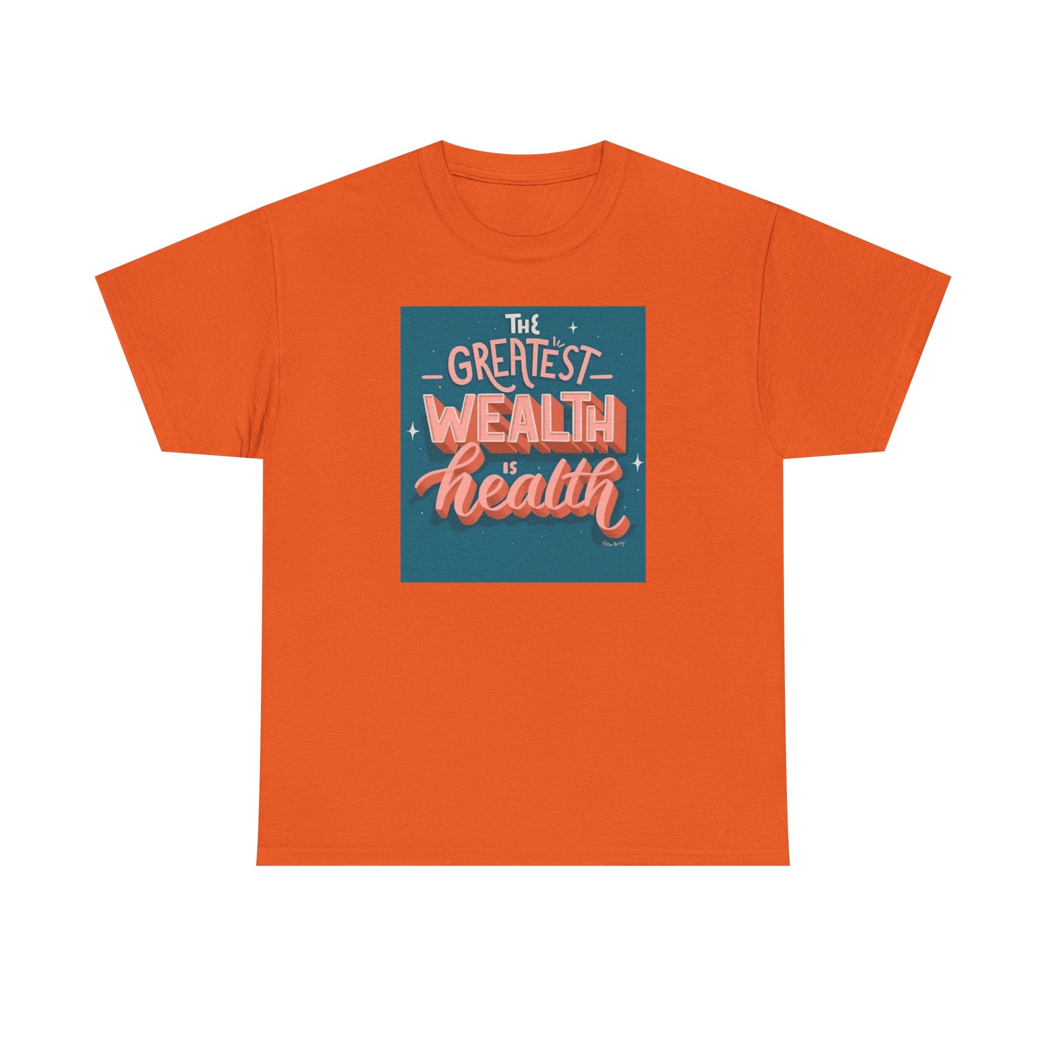 Inspirational Unisex Heavy Cotton Tee - "The Greatest Wealth is Health" - Motivational T-Shirt for Wellbeing, Gifts for Health [...]