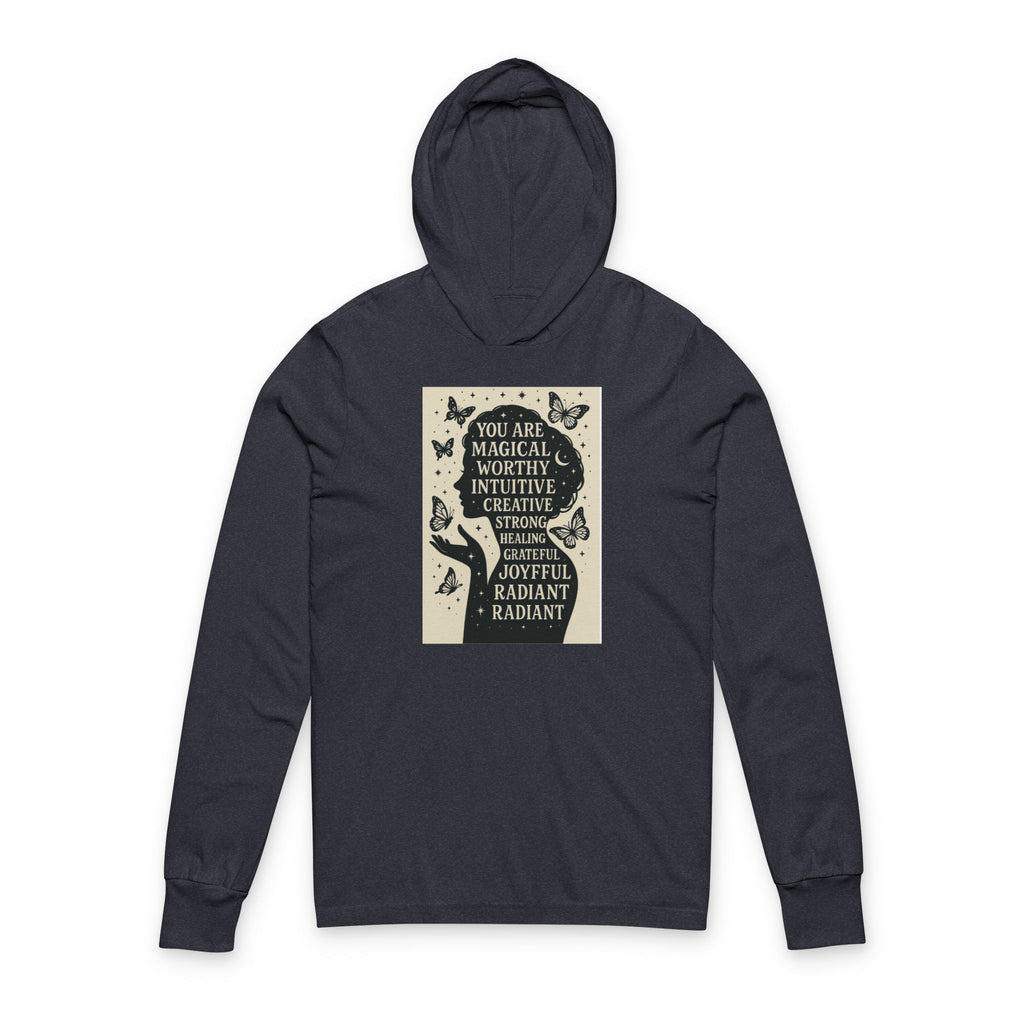 Radiant Magical Hoodie, Long Sleeve Tee for Creative Souls, Inspirational Gift, Cozy Layer for Self-Expression & Empowerment