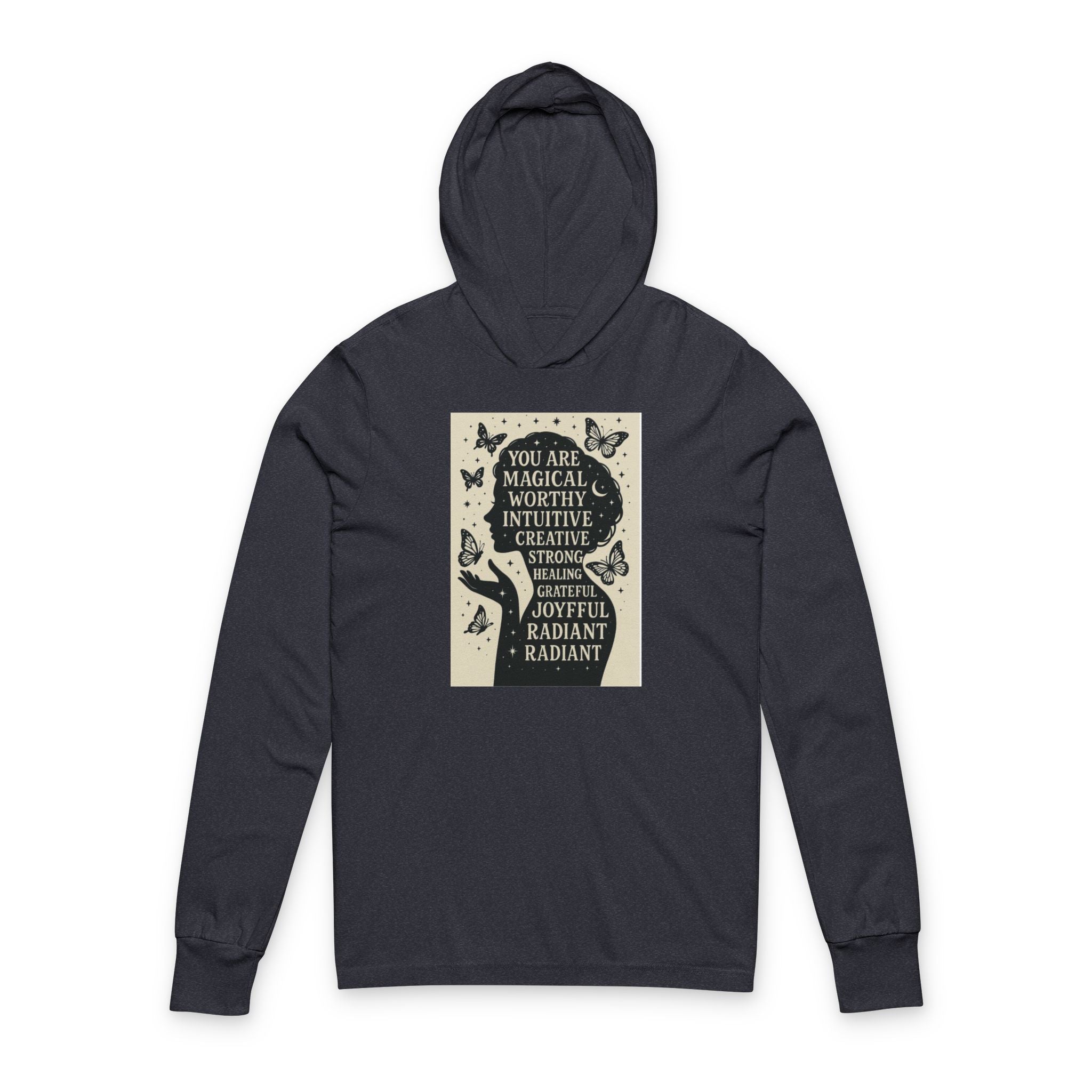 Radiant Magical Hoodie, Long Sleeve Tee for Creative Souls, Inspirational Gift, Cozy Layer for Self-Expression & Empowerment