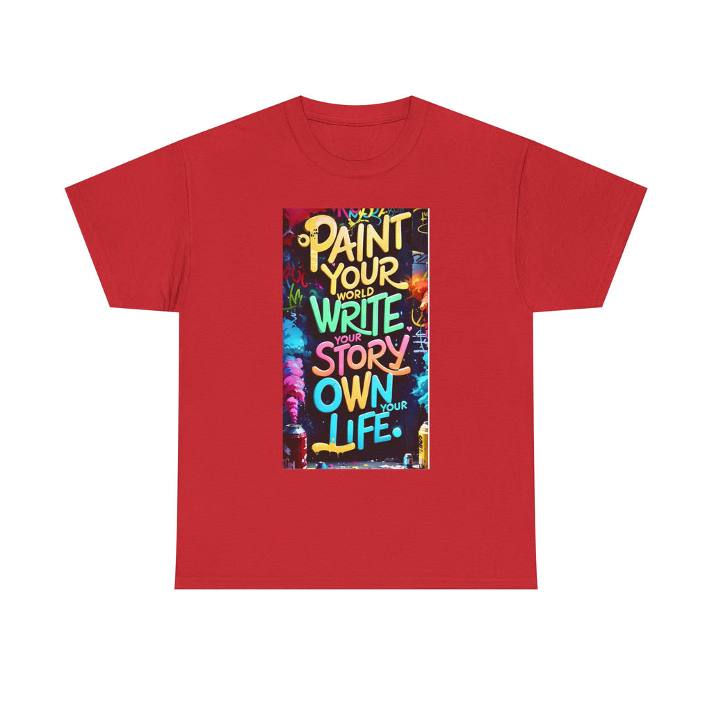 Creative Expression Unisex Heavy Cotton Tee - "Paint Your Own Story" Shirt, Casual Fashion, Gift, Motivational Wear, Artistic Style
