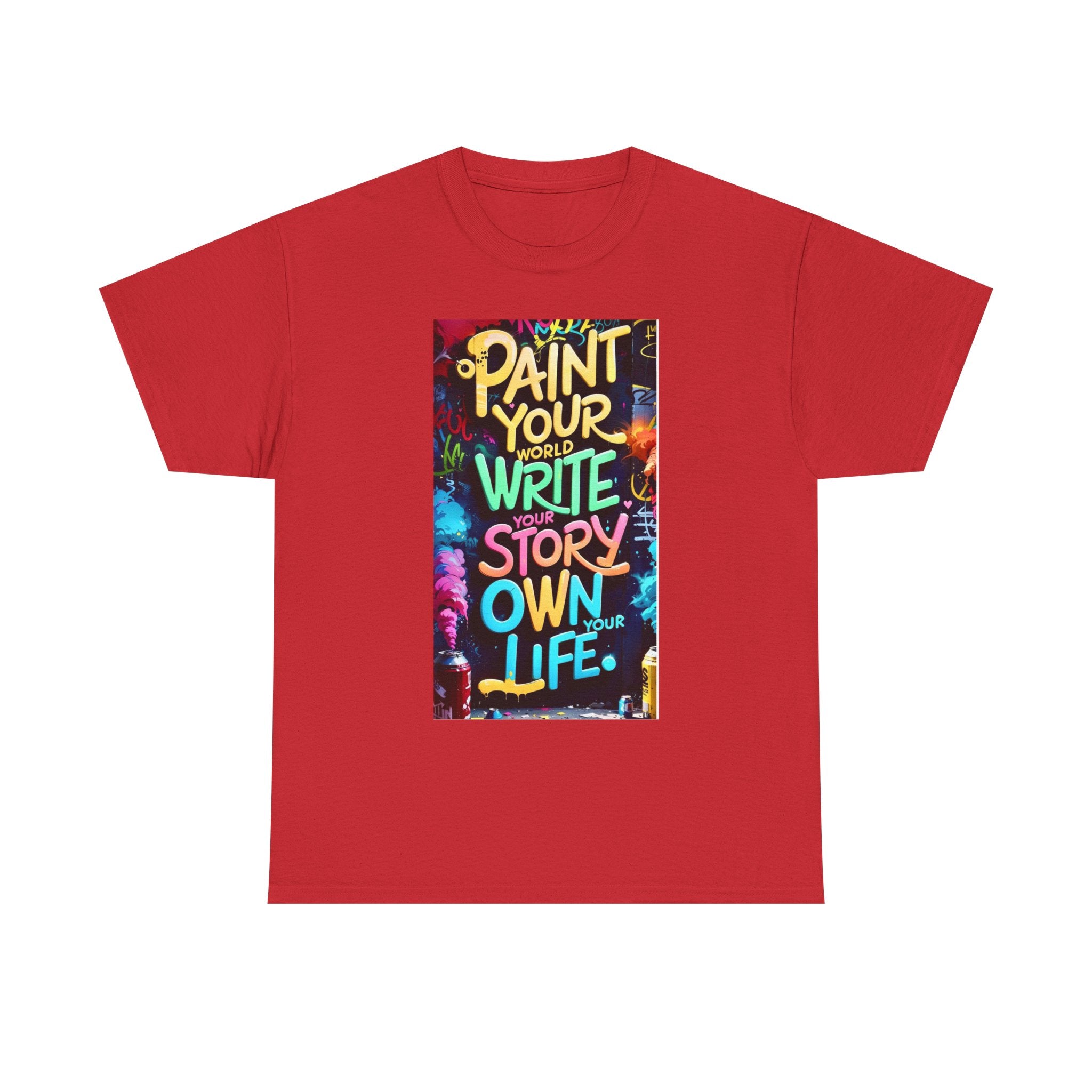 Creative Expression Unisex Heavy Cotton Tee - "Paint Your Own Story" Shirt, Casual Fashion, Gift, Motivational Wear, Artistic Style