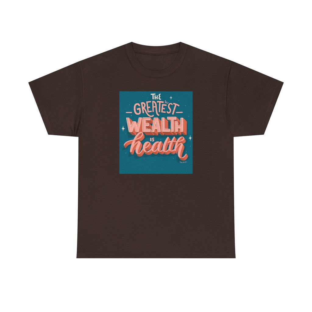 Inspirational Unisex Heavy Cotton Tee - "The Greatest Wealth is Health" - Motivational T-Shirt for Wellbeing, Gifts for Health [...]