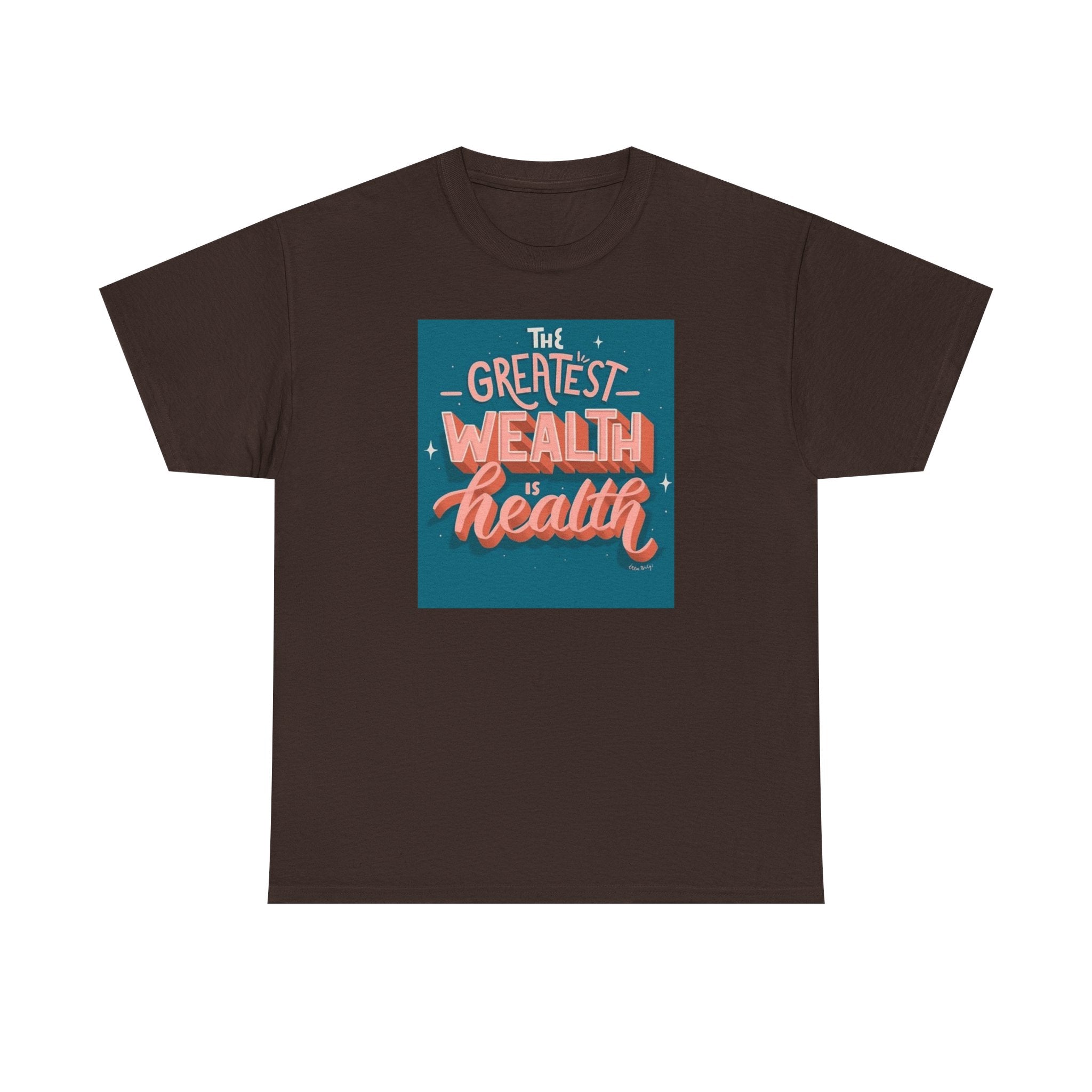 Inspirational Unisex Heavy Cotton Tee - "The Greatest Wealth is Health" - Motivational T-Shirt for Wellbeing, Gifts for Health [...]