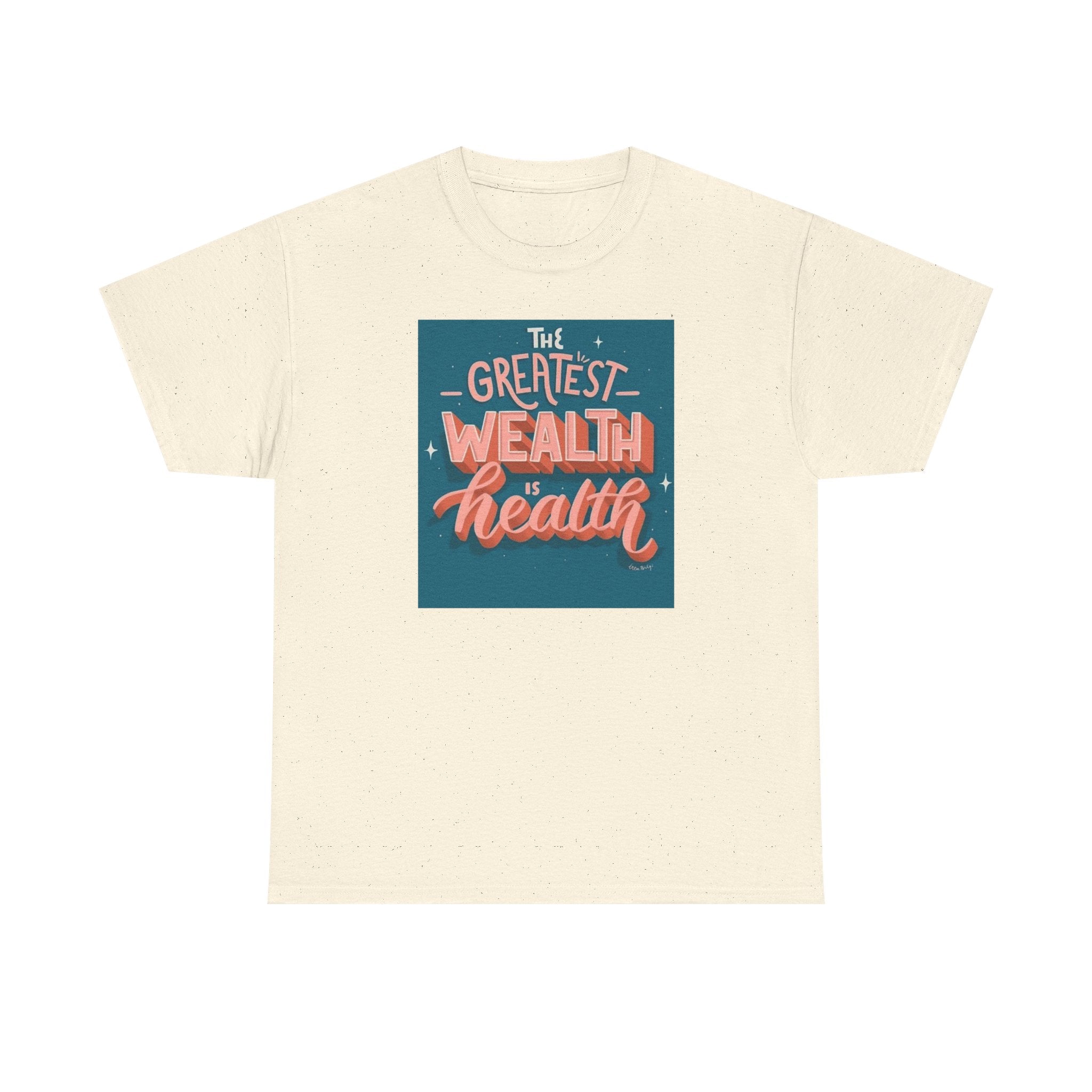 Inspirational Unisex Heavy Cotton Tee - "The Greatest Wealth is Health" - Motivational T-Shirt for Wellbeing, Gifts for Health [...]