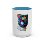 Vibrant Accent Coffee Mug | Colorful Art Mug for Home, Office, Gifts, Unique Coffee Lover, Hummingbird Design