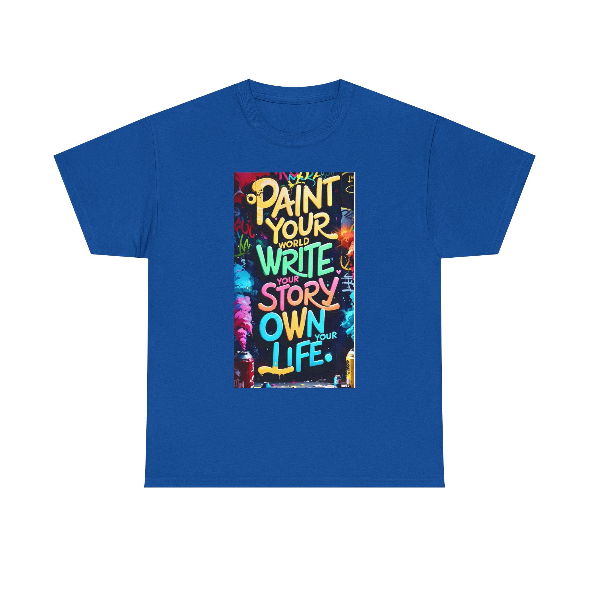 Creative Expression Unisex Heavy Cotton Tee - "Paint Your Own Story" Shirt, Casual Fashion, Gift, Motivational Wear, Artistic Style