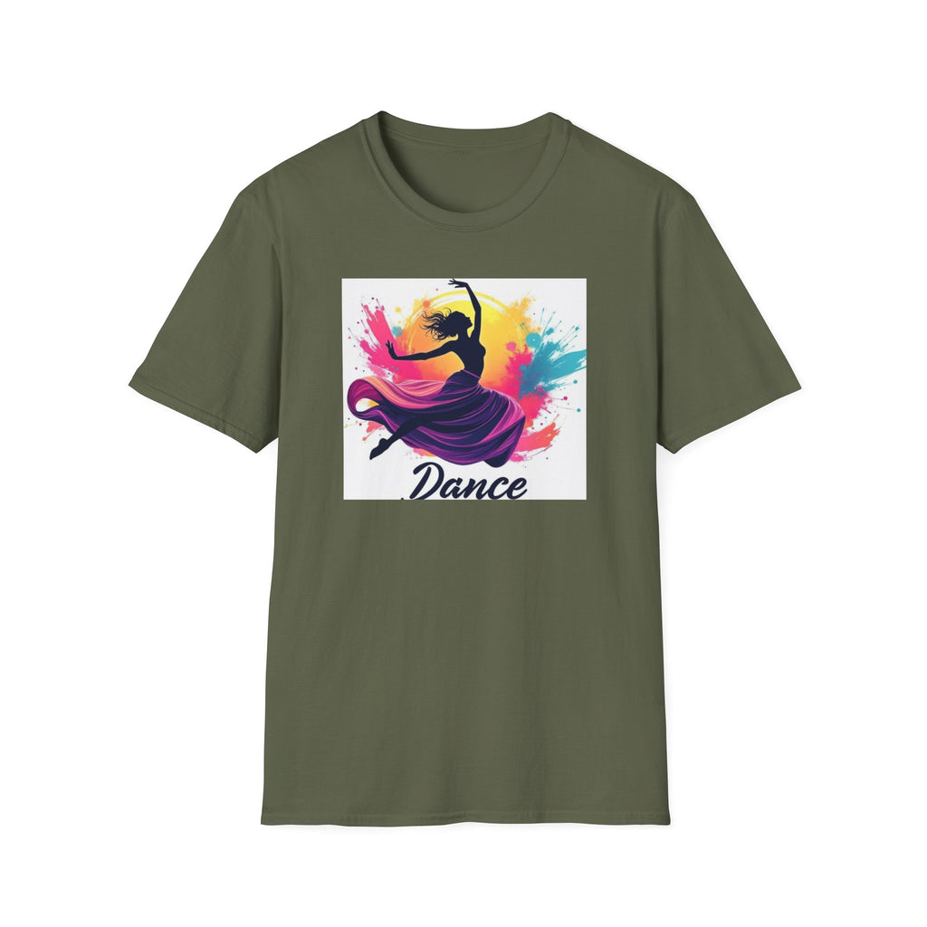 Colorful Dance Graphic T-Shirt, Unisex Tee, Perfect Gift for Dancers, Dance Studio Wear, Dance Parties, Art Lovers