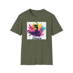 Colorful Dance Graphic T-Shirt, Unisex Tee, Perfect Gift for Dancers, Dance Studio Wear, Dance Parties, Art Lovers