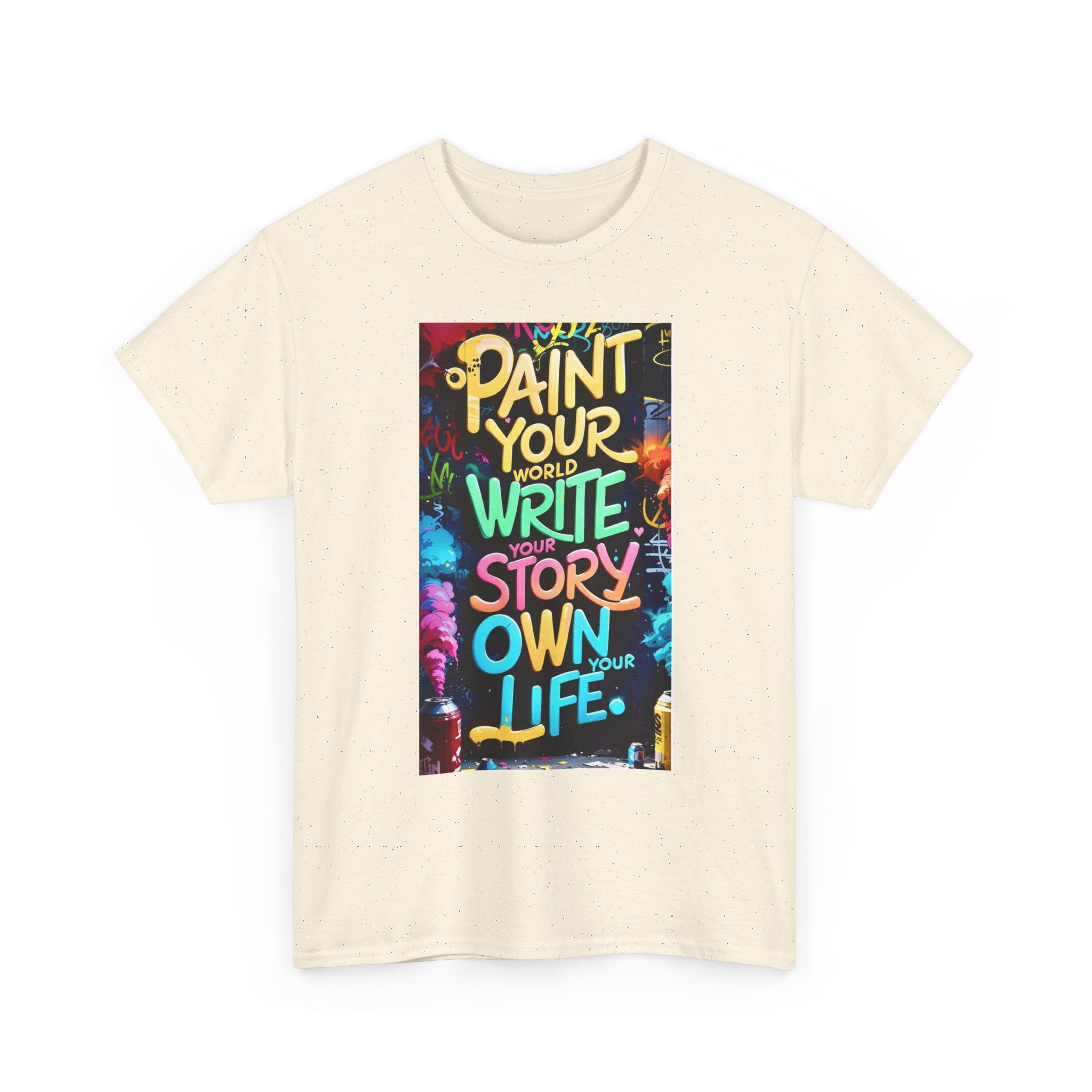 Creative Expression Unisex Heavy Cotton Tee - "Paint Your Own Story" Shirt, Casual Fashion, Gift, Motivational Wear, Artistic Style