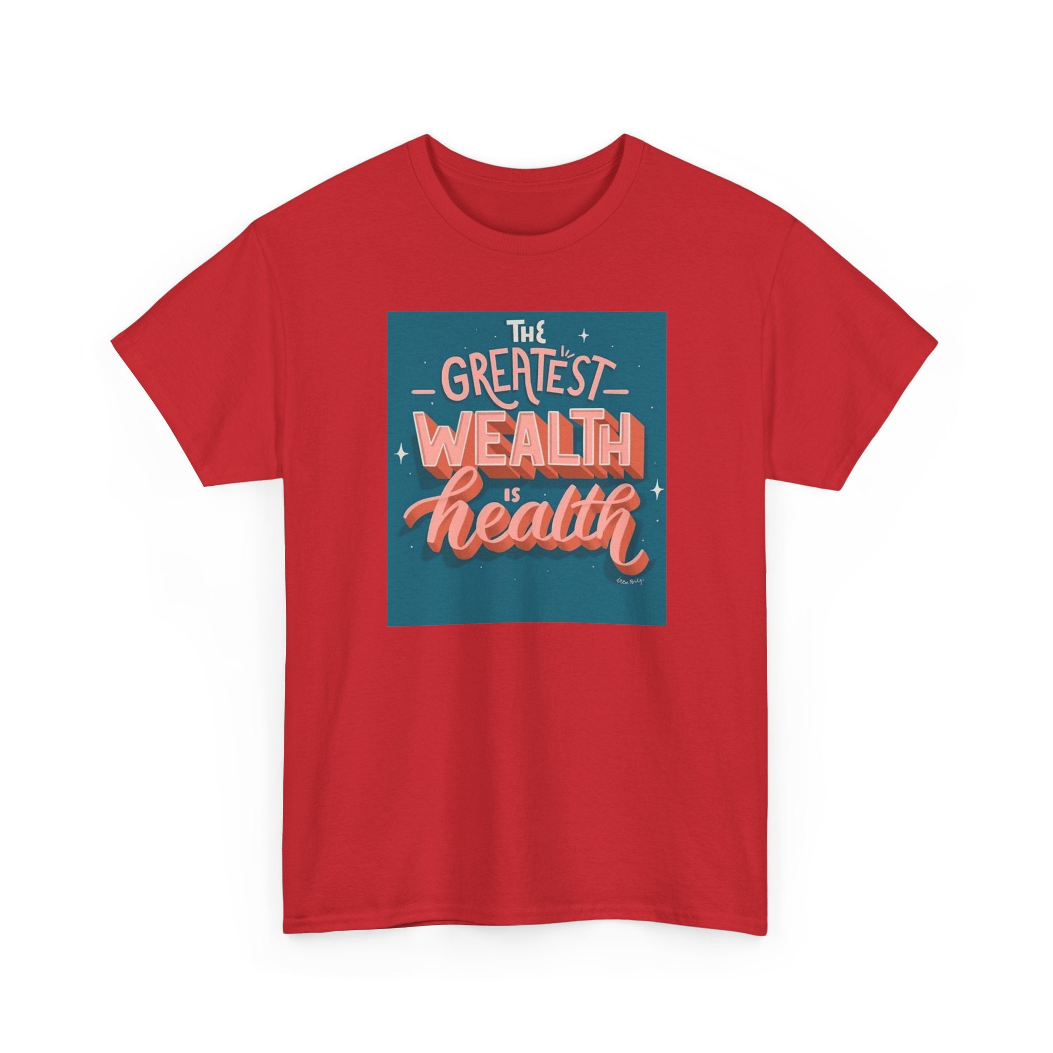 Inspirational Unisex Heavy Cotton Tee - "The Greatest Wealth is Health" - Motivational T-Shirt for Wellbeing, Gifts for Health [...]