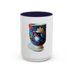Vibrant Accent Coffee Mug | Colorful Art Mug for Home, Office, Gifts, Unique Coffee Lover, Hummingbird Design