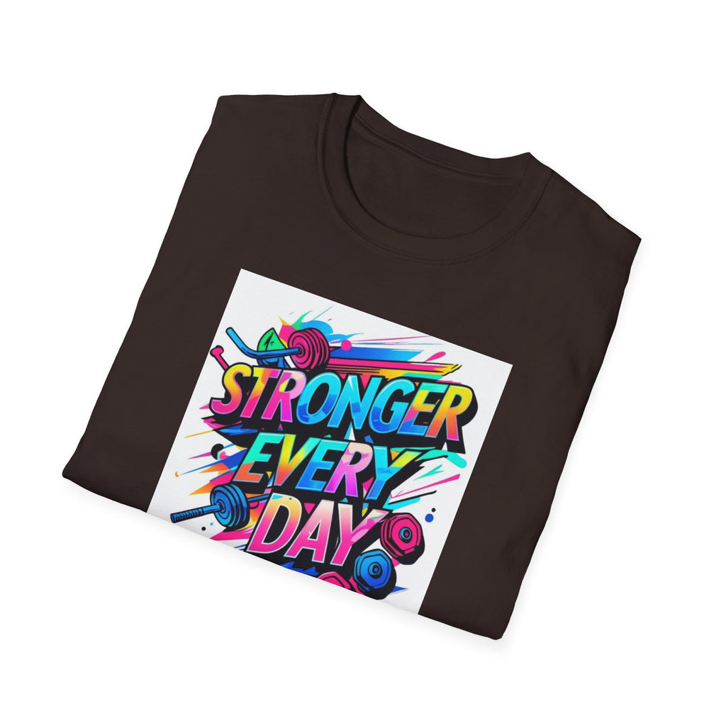 Stronger Every Day T-Shirt, Motivational Tee, Fitness Apparel, Unisex Activewear, Workout Shirt, Gift for Him/Her