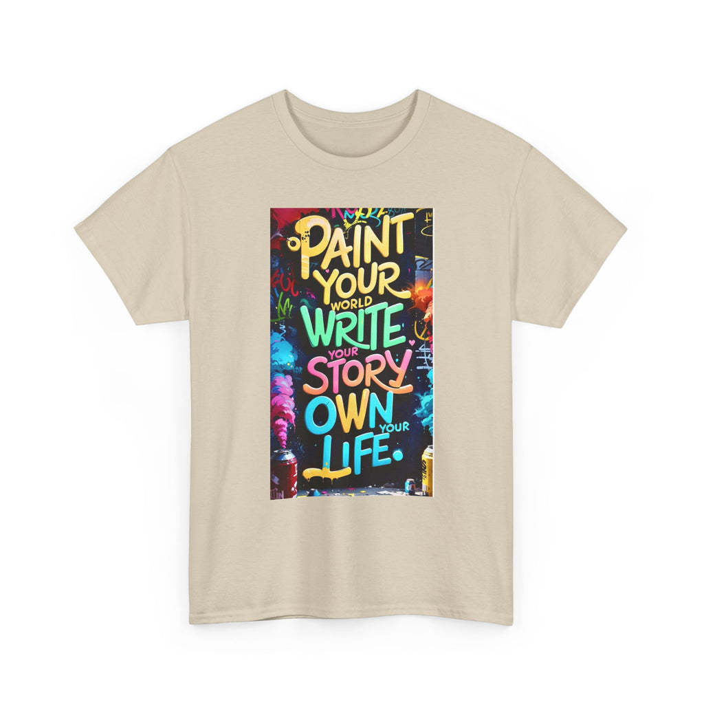 Creative Expression Unisex Heavy Cotton Tee - "Paint Your Own Story" Shirt, Casual Fashion, Gift, Motivational Wear, Artistic Style