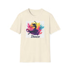 Colorful Dance Graphic T-Shirt, Unisex Tee, Perfect Gift for Dancers, Dance Studio Wear, Dance Parties, Art Lovers