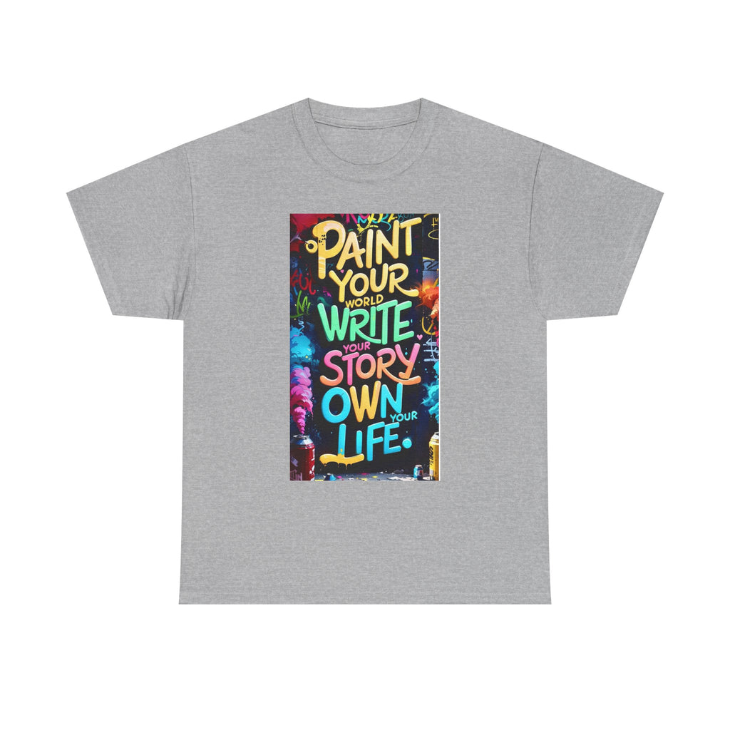 Creative Expression Unisex Heavy Cotton Tee - "Paint Your Own Story" Shirt, Casual Fashion, Gift, Motivational Wear, Artistic Style