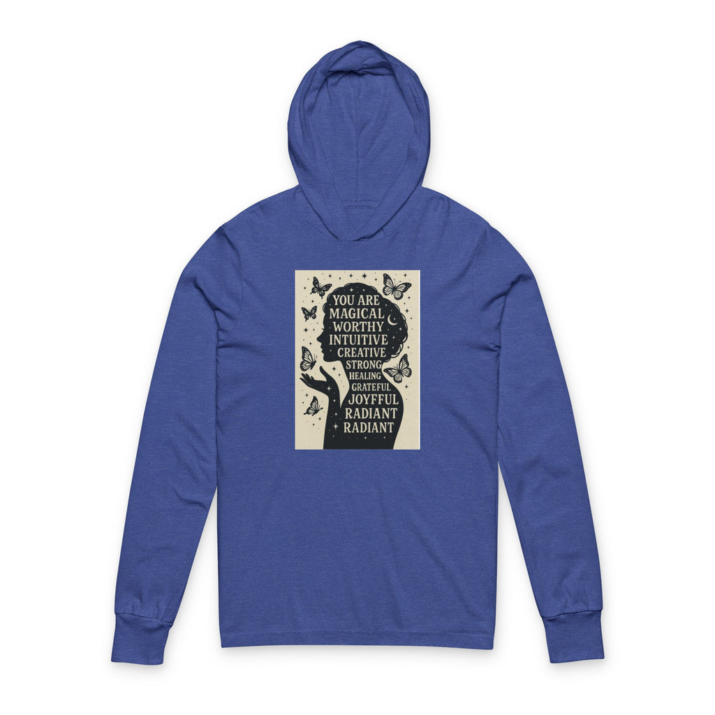 Radiant Magical Hoodie, Long Sleeve Tee for Creative Souls, Inspirational Gift, Cozy Layer for Self-Expression & Empowerment