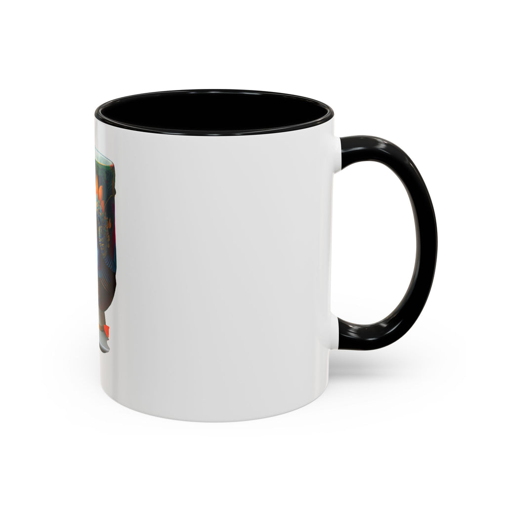 Vibrant Accent Coffee Mug | Colorful Art Mug for Home, Office, Gifts, Unique Coffee Lover, Hummingbird Design