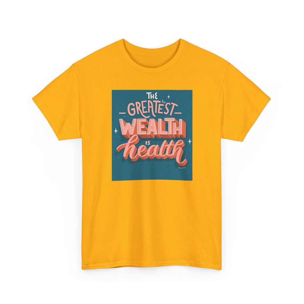 Inspirational Unisex Heavy Cotton Tee - "The Greatest Wealth is Health" - Motivational T-Shirt for Wellbeing, Gifts for Health [...]