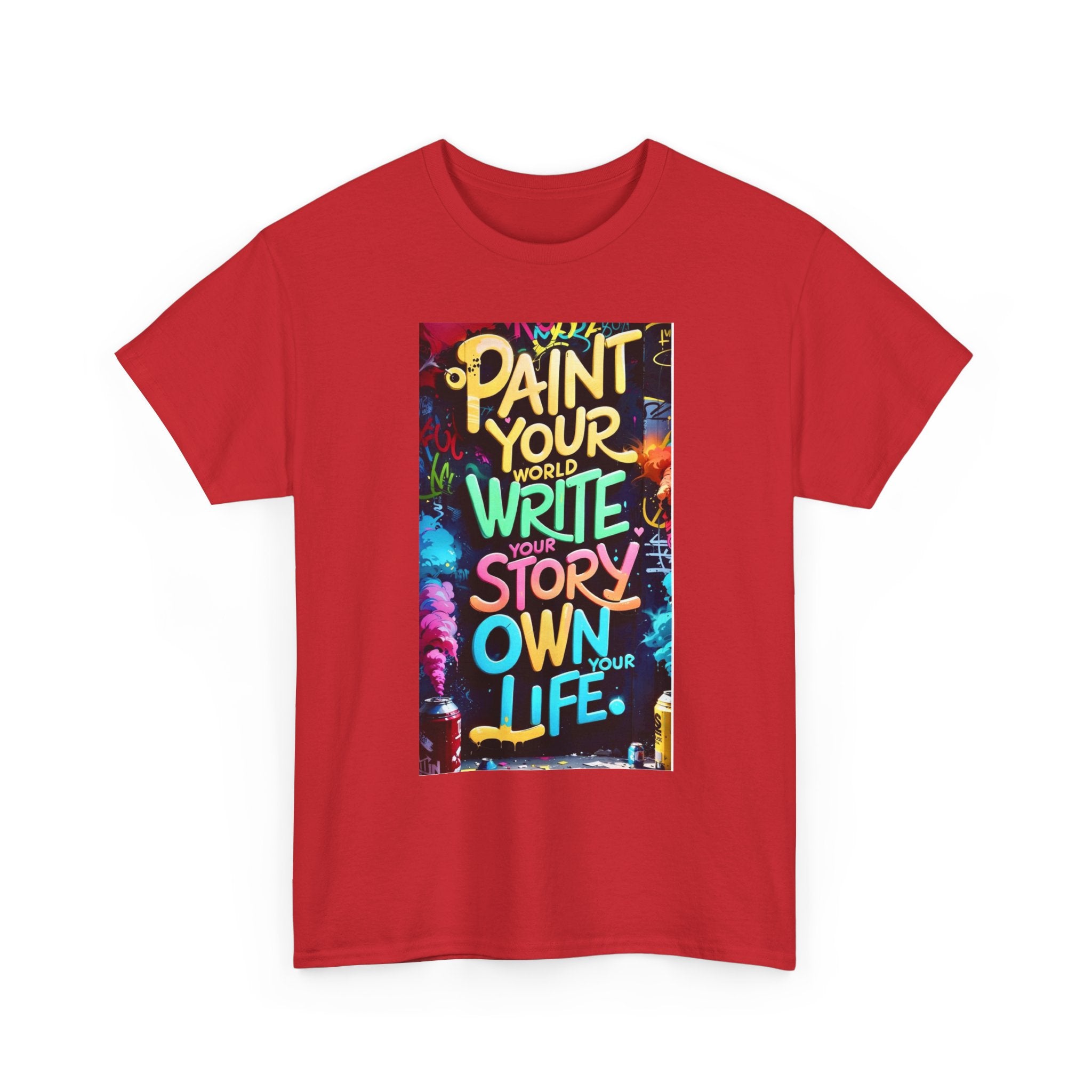 Creative Expression Unisex Heavy Cotton Tee - "Paint Your Own Story" Shirt, Casual Fashion, Gift, Motivational Wear, Artistic Style