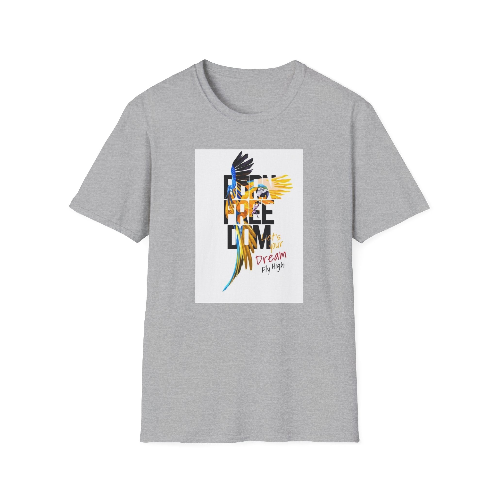 Colorful Freedom Dreamer Unisex Softstyle T-Shirt, Inspirational Tee, Motivational Shirt, Gift for Dreamers, Positive Vibes Apparel