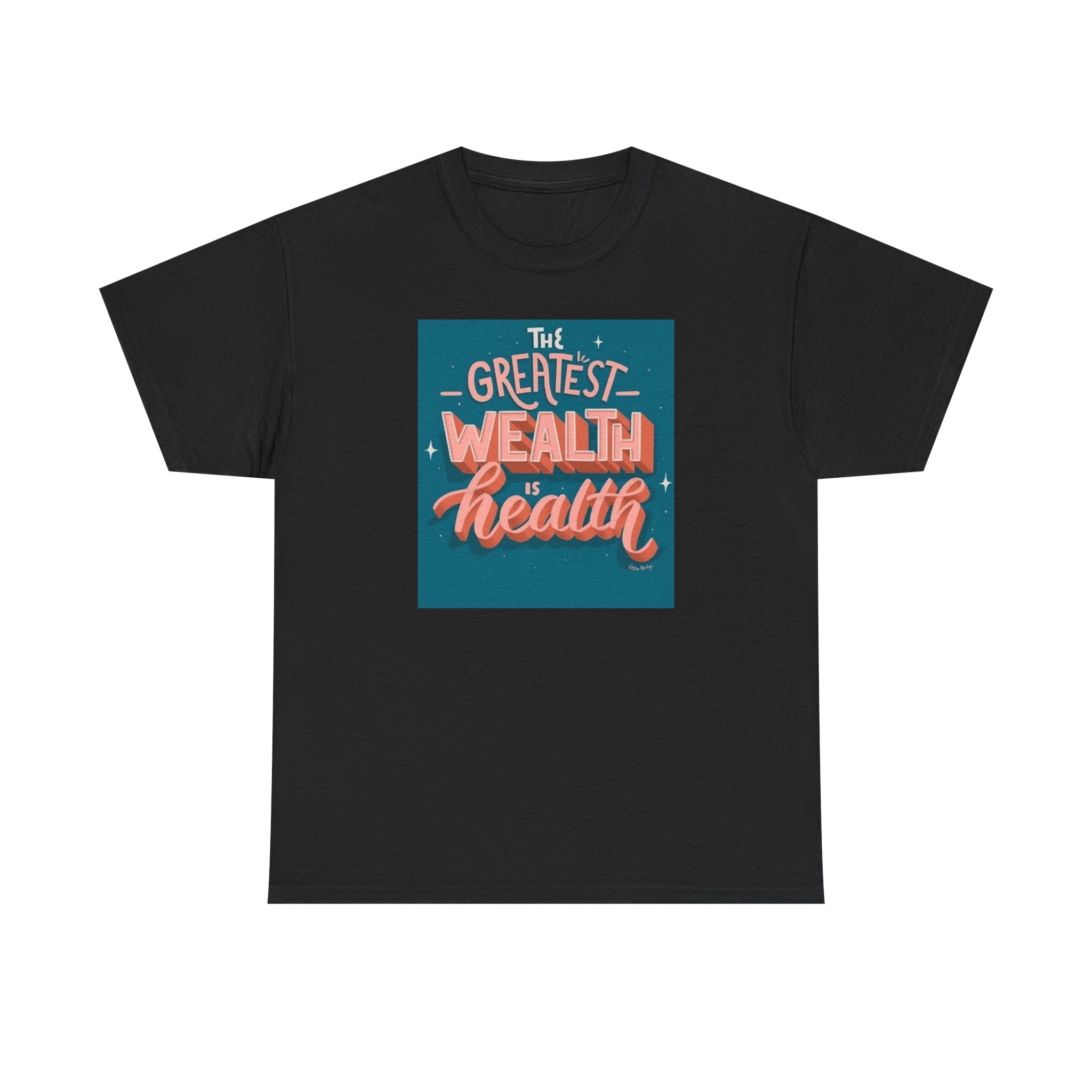 Inspirational Unisex Heavy Cotton Tee - "The Greatest Wealth is Health" - Motivational T-Shirt for Wellbeing, Gifts for Health [...]